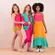 VESTIDO LONGO MONOGRAMA ROSA/LARANJA/VERDE PRECOCE  LVT3344