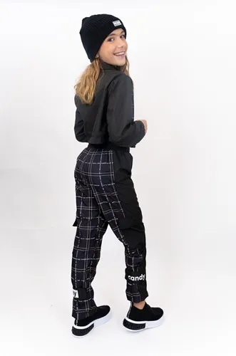 CALÇA DE NYLON C/ ESTAMPA XADREZ DIMY - CAL82854