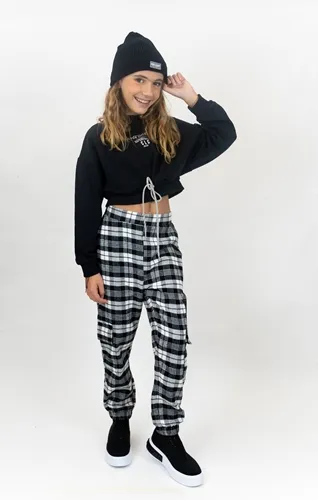 CALÇA XADREZ JOGGING PRETO/BRANCO COLCCI 0025300731