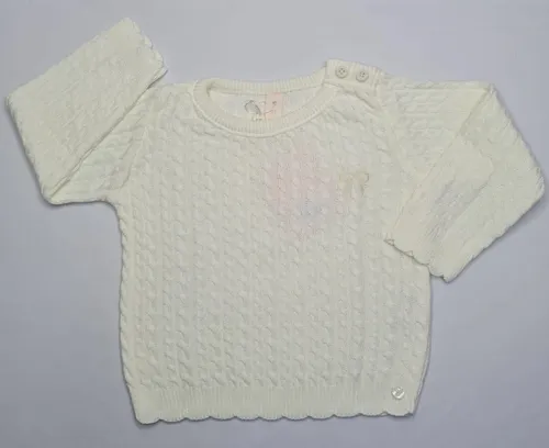 BLUSA TRICOT LIA BABY DETALHE BOTÃO OMBRO 02564
