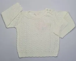 BLUSA TRICOT LIA BABY DETALHE BOTÃO OMBRO 02564