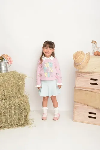 SUETER ISABELA C/ DETALHE COLORIDO FUNTASTIC MINI LADY 02511
