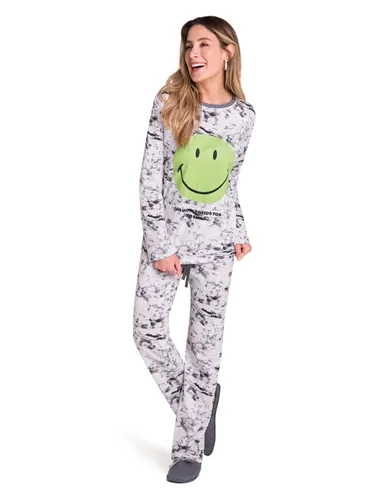 PIJAMA BLUSA MANGA LONGA C/ CALÇA SMILE VEGGI 20130023