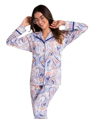 PIJAMA CAMISA MANGA LONGA C/CALÇA VEGGI 20130004