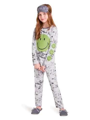 PIJAMA BLUSA MANGA LONGA C/ CALÇA SMILE VEGGI 20130024
