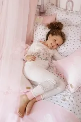PIJAMA BLUSA C/CALÇA ESTAMPA COELHO DETALHE ROSA PITUCHINHUS 24454