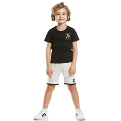 CONJUNTO CAMISETA COM SHORT MOLETINHO MESCLA BANANA DANGER 47263