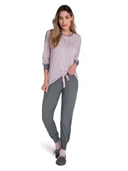 PIJAMA BLUSA MANGA COMPRIDA COM CALÇA VEGGI 20130069