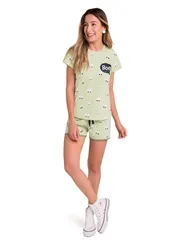 PIJAMA BLUSA COM SHORT ESTAMPA OLHOS DIVERTIDOS VEGGI 20120024