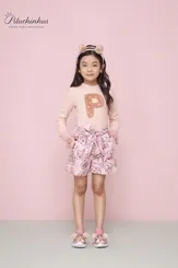 SHORT TRICOLINE ESTAMPA QUADROS PITUCHINHUS 24038