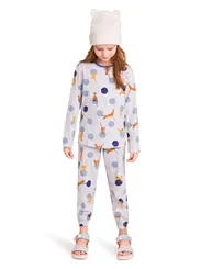 PIJAMA BLUSA MANGA LONGA COM CALÇA ESTAMPA GATINHO VEGGI 20130028