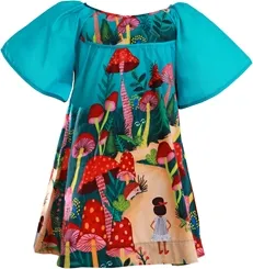 VESTIDO DECOTE CIGANO ESTAMPA BARRADO CAMINHO ENCANTADO MVT3282