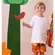 CONJUNTO BLUSA BRANCA COM BERMUDA ESTAMPA CARACOL PRECOCE MCO3360