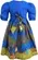 VESTIDO MANGA BUFANTE ESTAMPA BARRADO MACIEIRA PRECOCE MVT3290