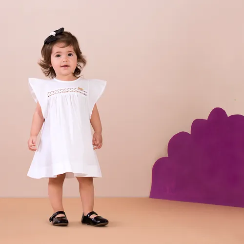 VESTIDO MANGA BABADO GALLES PRECOCE BVT3222