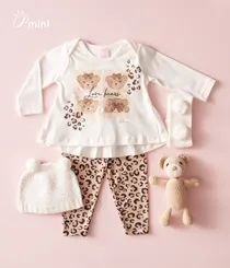 CONJUNTO BLUSA URSINHA COM LEGGING PMINI 24510