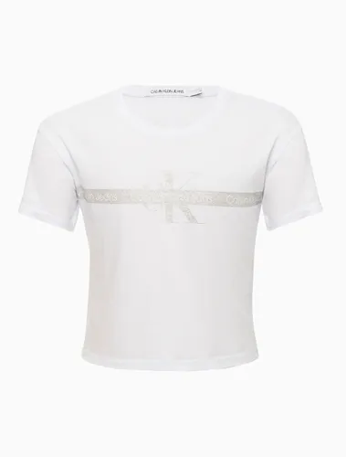 BLUSA CROPPED COM DETALHE BRILHO CALVIN KLEIN BC075