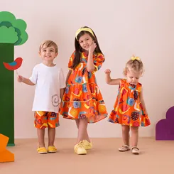 VESTIDO RECORTES ESTAMPA CARACOL BVT3215