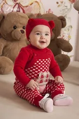MACACÃO TRICOT CORAÇÕES CASINHA PMINI 24524