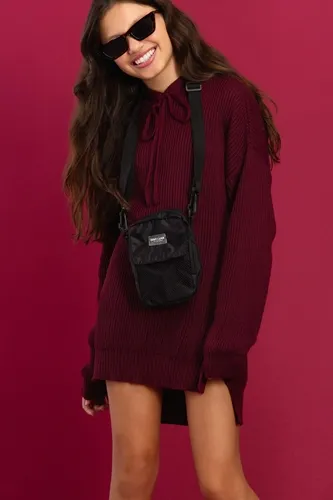 VESTIDO OVER TRICOT COM CAPUZ DIMY VET82814