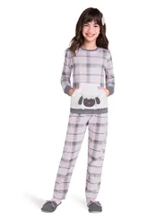 PIJAMA BLUSA MANGA LONGA COM CALÇA DETALHE OVELHINHA VEGGI 20130045