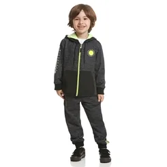 CONJUNTO JAQUETA MOLETINHO COM DETALHE NA COR VERDE BANANA DANGER 47240