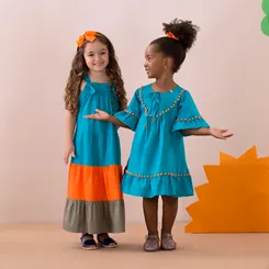 VESTIDO ALÇA DE AMARRAR GALLES PRECOCE MVT3269