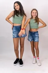 SHORTS BOYFRIEND  COM BARRA DESFIADA E DETONADOS  DIMY SHO82892