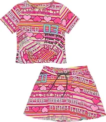 CONJUNTO BLUSA C/ SAIA ANIMETRONIC