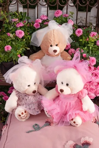 URSA PELUCIA VESTIDO ROSA TULE PITUCHINHUS 24741