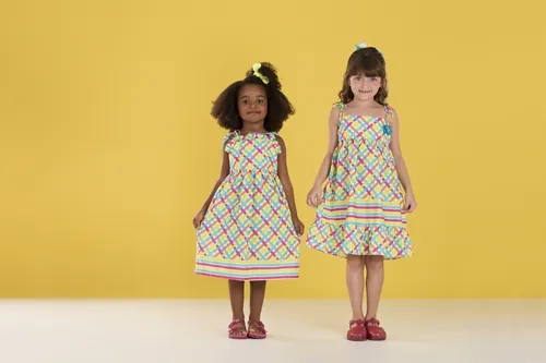 VESTIDO BABADINHO DECOTE BARRADO PRECOCE M1VT3465