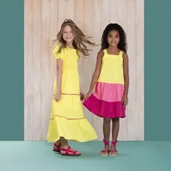 VESTIDO RECORTES FRANZIDO PRECOCE LVT3543