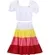CONJUNTO CROPPED BRANCO COM SAIA BABADO PRECOCE M6CJ3440