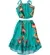 CONJUNTO BLUSA COM SAIA ESTAMPA FLORAL VERDE PRECOCE LCJ3526