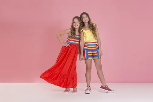 VESTIDO ELASTICO COSTA LISTRAS DE CROCHE PRECOCE LVT3545