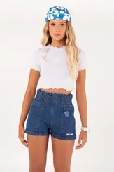 BLUSA MANGA CURTA CANELADA DIMY BLU83076