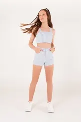 SHORT VINTAGE AZUL/BRANCO DIMY SHO83090