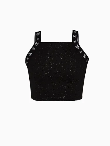 BLUSA CROPPED  GLITTER CALVIN KLEIN BS069