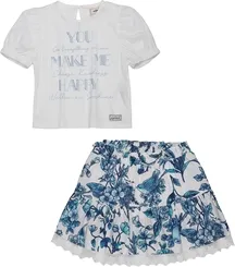 CONJUNTO BLUSA C/ SAIA