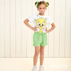 CONJUNTO BLUSA E SHORT LOONEY TUNES PIUPIU