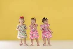 VESTIDO MANGA RAGAM BARRADO XADREZ PRECOCE BVT3422