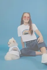 T-SHIRT CROPPED  OVER COM ESTAMPA ARCO IRIS DIMY TSH83127