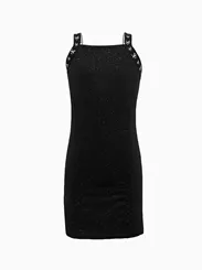 VESTIDO CREPE GLITTER CALVIN KLEIN VM322