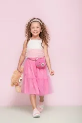 BLUSA DE ALÇAS COM FRUFRU DE TULE PITUCHINHUS 24613