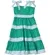 VESTIDO RECORTES MARGARIDAS FUNDO VERDE E BRANCO PRECOCE M6VT3509
