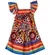 VESTIDO BABADO E AMARRAÇÃO ESTAMPA FLOR DE CROCHE E LISTRAS DE CROCHE PRECOCE M6VT3505