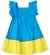 VESTIDO BABADO SOBREPOSTO NA ALÇA GALLES BARRA AMARELA PRECOCE M2VT3481