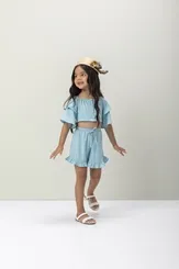 CONJUNTO VISCOSE COM BLUSA CIGANINHA E SHORT MINI LADY 03251