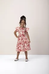 VESTIDO ROMANTICO DETALHE FRANZIDO MINI LADY 03238