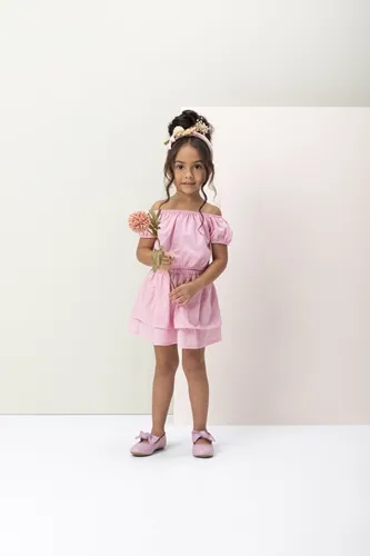 CONJUNTO BLUSA E SAIA DETALHE BORDADO MINI LADY 03261